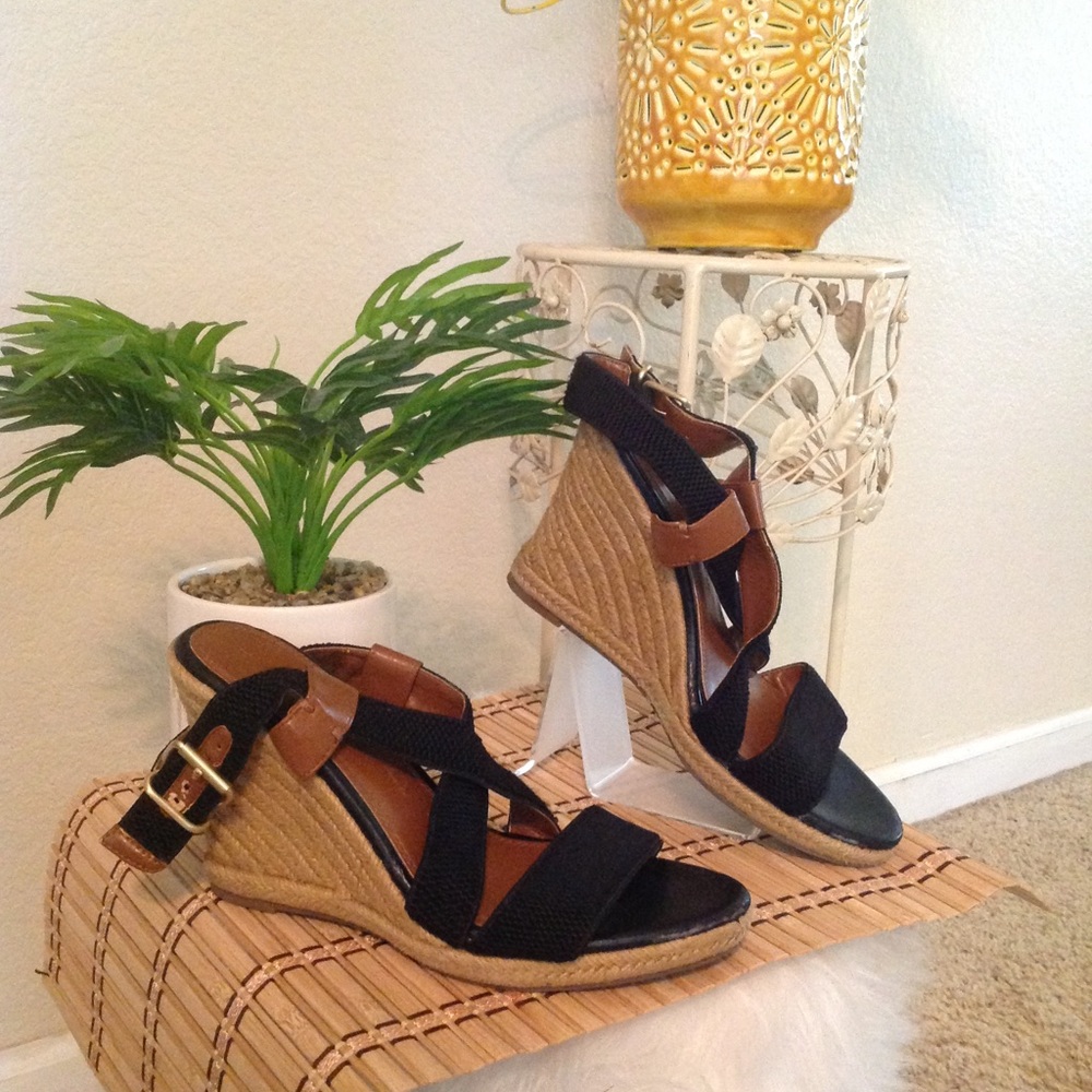 Black espadrilles Wedges